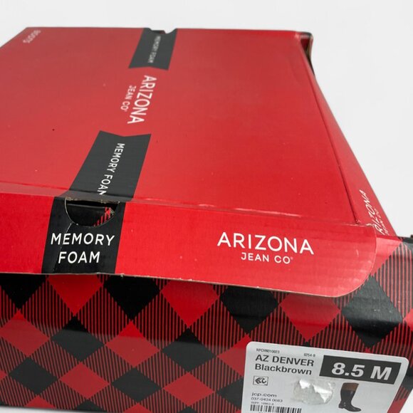 Arizona Riding Boots Black Brown 2 Tone Tall Memory Foam insulated Size 8.5 - Picture 10 of 11